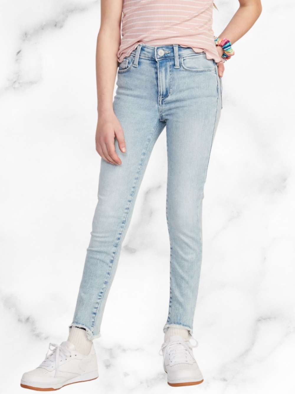 Girls Light Blue Old Navy High Rise Rockstar Jeggings